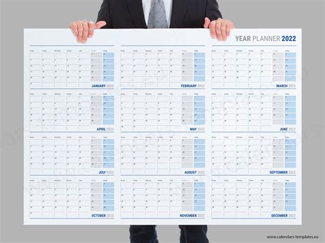 Wall Planner Printable Horizontal Large Wall Planner Etsy All In One Photos