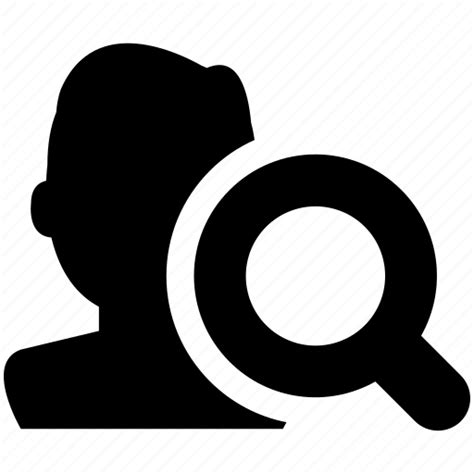 Find Friends Magnifying Glass Man People Search User Icon