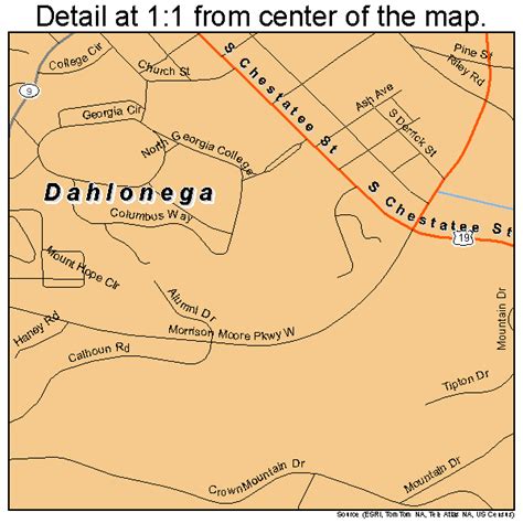 Dahlonega Georgia Street Map 1321240