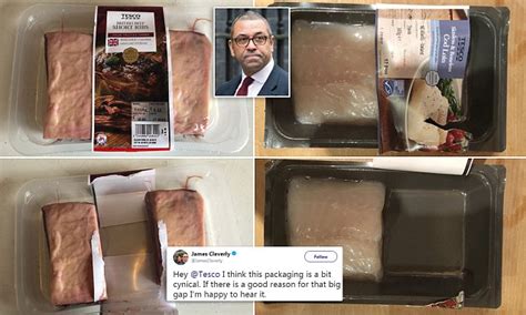 James Cleverly Blasts Tescos Cynical Beef Rib Packaging Daily Mail