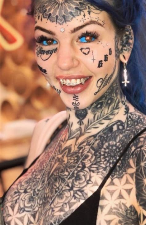 Dragon Girl Goes Blind Tattooing Eyeballs Blue Herald Sun