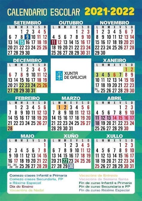 Calendario Escolar 2021 2022 En Galicia Fechas De Inicio De Las Clases