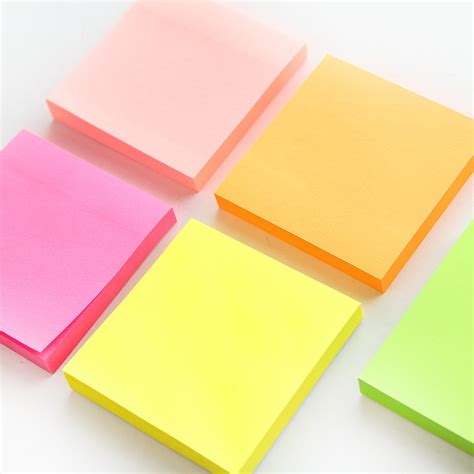 100 Sheets Fluorescence Color Sticky Note Mini Post Portable Adhesive