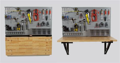 Take it out when you need a. Bench Solution, the fold-away garage workbench is a ...