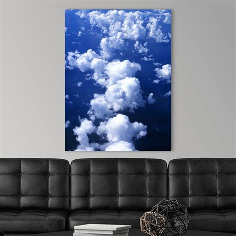 Multiple White Clouds Blue Sky Wall Art Canvas Prints Framed Prints