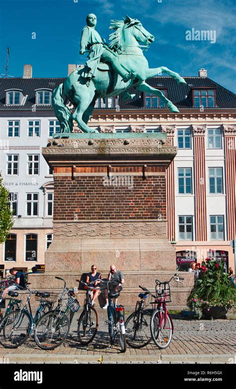 Bronze Equestrian Statue Of Bishop Absalon Founder Of Copenhagen