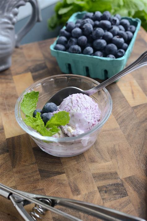 Homemade Blueberry Ice Cream Pumpernickel Rye
