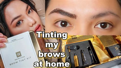 Professional Brow Tinting At Home Ft Brow Code Youtube