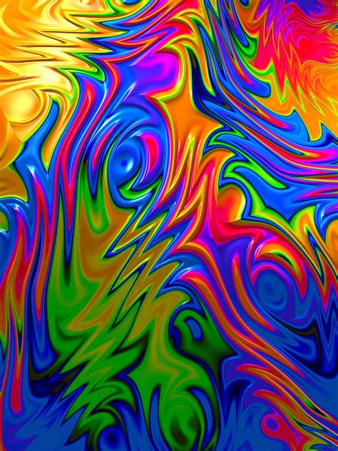 Psychedelic Rainbow Fractal Digital Art By Becky Herrera Pixels
