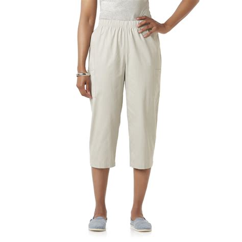 Basic Editions Womens Capri Cargo Pants