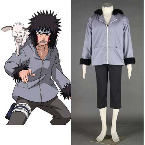 Kiba Inuzuka Cosplay Costumes Grey Hooded Jacket Costumes Uniform Outfits For Men S And Women S