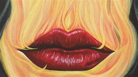 Hot Lips Speed Painting Acrylic Lippen Malen Acryl Youtube