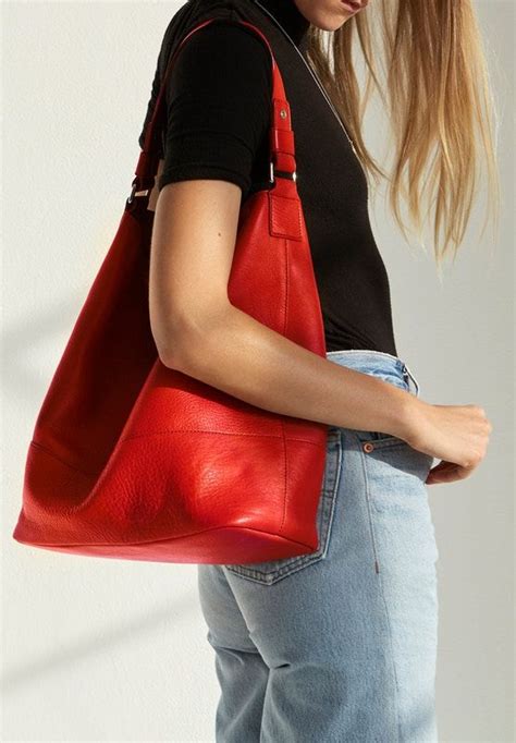 Relaxed Hobo Chili Pepper Leather Bag Women Leather Handbags