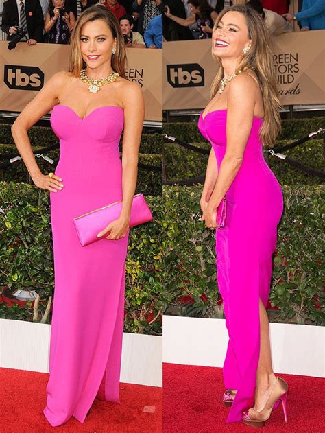 Sofia Vergara Is Pretty In Pink In Vera Wang And Charlotte Olympia At