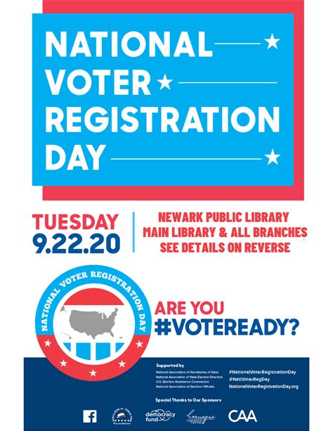 Voter Registration Day Events At All Npl Branches Newark Public Library