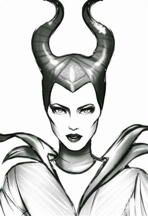 Maleficent Coloring Pages To Print 1 Disney Character Drawings Disney