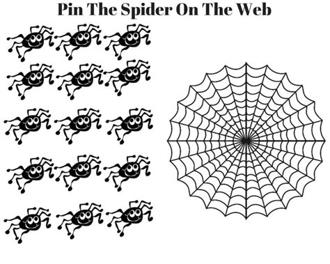 Spider Pin The Spider On The Web Toddler Party Games Halloween Games