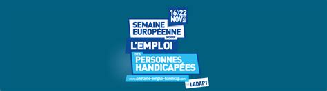 Semaine Européenne Pour Lemploi Des Personnes Handicapées Du 16 Au 22