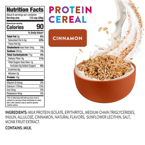 Highkey High Protein Breakfast Cereal 8oz Keto Snacks Zero Sugar And 0