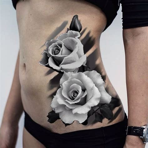 70 jaw dropping side and lower stomach tattoos for both sexes. White rose side tattoo | Incredible tattoos, White rose ...