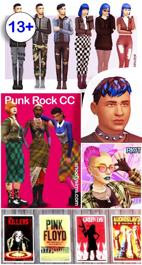 Sims 4 Punk The Sims Sims Cc Crust Punk Pants Short Punk Hair Punk