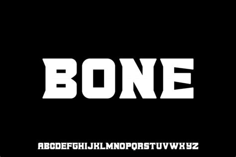 Premium Vector Bone Unique Bold Serif Font Alphabet Set