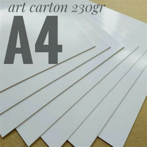 Jual Lembar Kertas Art Carton Gsm Karton Glossy Uk A