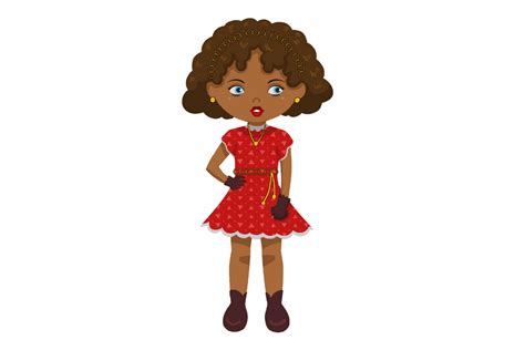 Fashionable Cute Little African Girl 2 Graphic By Artsypal · Creative