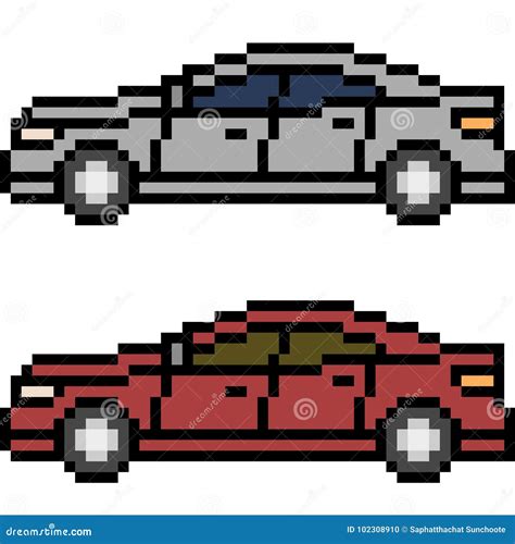 Vector Pixel Art Car Stock Vector Illustration Of Pixel
