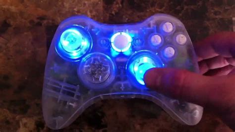 Clear Xbox 360 Controller With Thumbstick Leds Youtube