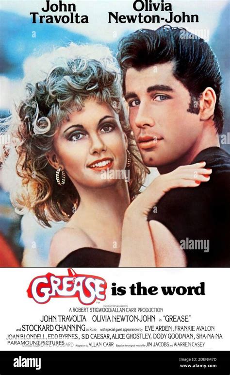 Grease Poster For The Paramount Pictures Film With Olivia Newton