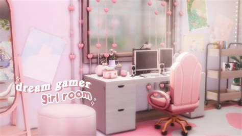 Building My Dream Gamer Girl Room In The Sims 4 ♡ Youtube