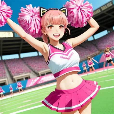 Best Ai Photo Cheerleader Pink Skirt