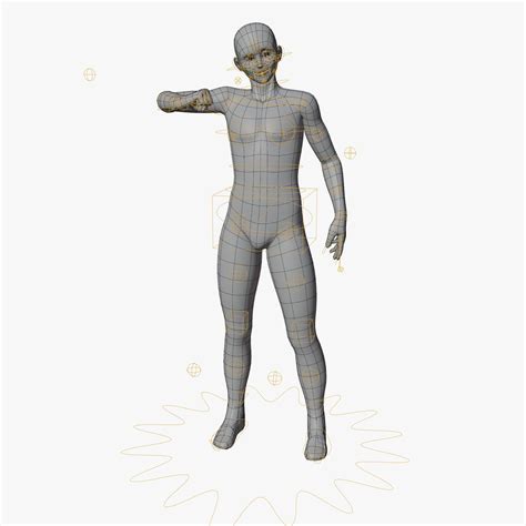 Stylized Humanoid Base Mesh Male Rigged 3d Model 13 Blend Obj