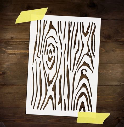 Wood Grain Stencil Reusable Diy Craft Mylar Stencil Etsy