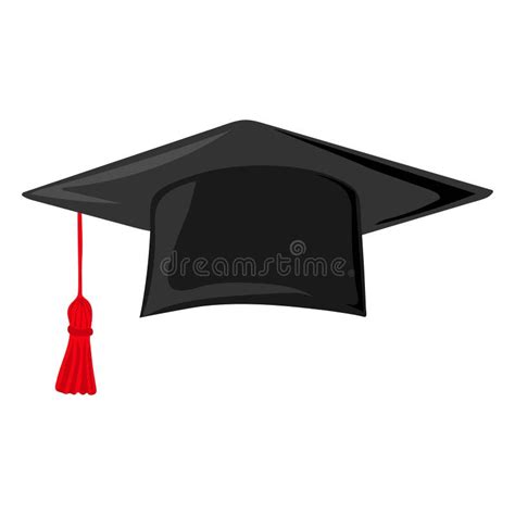 Graduation Cap With Tassel Element For Degree Ceremony And Educational