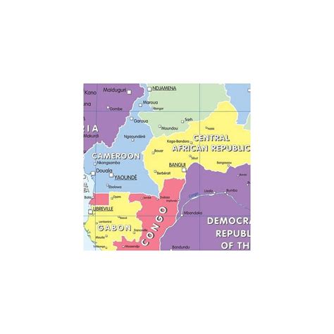 Buy Color Blind Friendly Political Wall Map Of Africa 265 X 3175