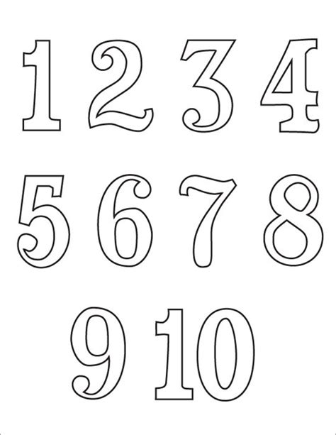 Printable Numbers 1 10 N2 Free Image Download