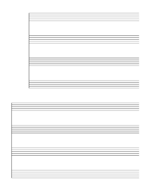 2 Systems Of 4 Staves Music Paper Free Download