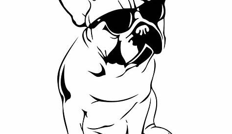 outline of a french bulldog