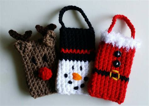 Crochet Christmas T Card Holders 3 Pack By Dawnscrochetdesigns