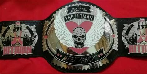 Bret Hart The Hitman Wrestling Championship Leather Belt Etsy