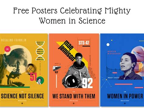 Free Posters Celebrating Mighty Women In Science Science Poster Free