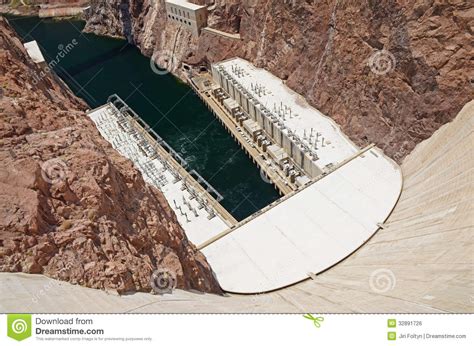 Hoover Dam Hydroelectric Power Plant Stock Photo Image Of