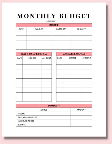 Get My Free Monthly Budget Template