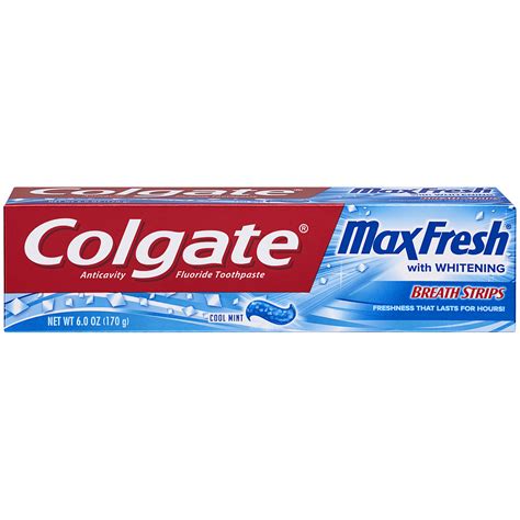 Colgate Max Fresh Toothpaste With Mini Breath Strips Cool Mint