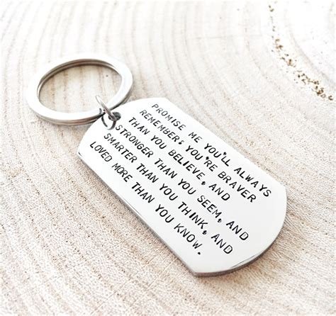 Luxury 18th birthday gifts for him. Graduation Keychain, Quote Keyring, Inspiration Gifts for ...