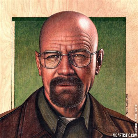 Realistic Breaking Bad Walter White Colored Pencil Drawing Zeichnen