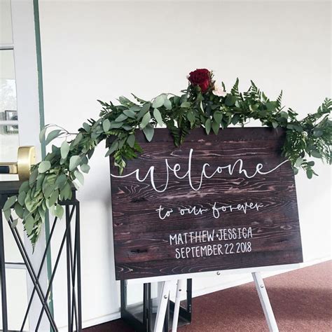 Romantic Welcome Sign Welcome Sign Chalkboard Quote Art Novelty Sign