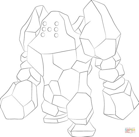 Regirock Pokemon Coloring Page Free Printable Coloring Pages